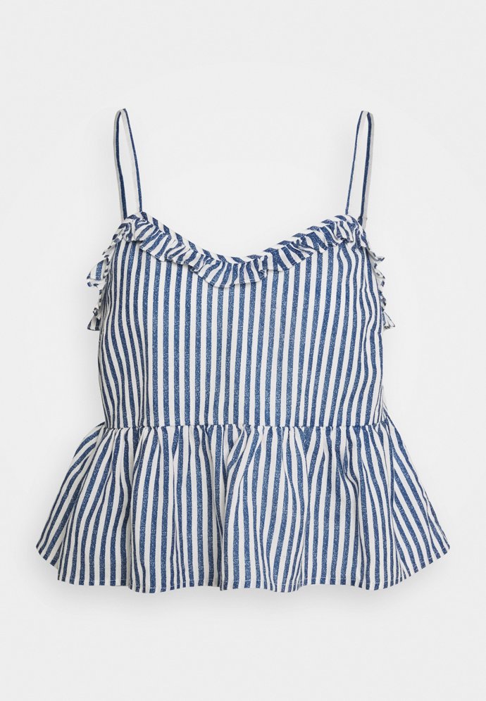 Lehká pruhovaná halenka. Pieces Petite, Zalando, 510 Kč