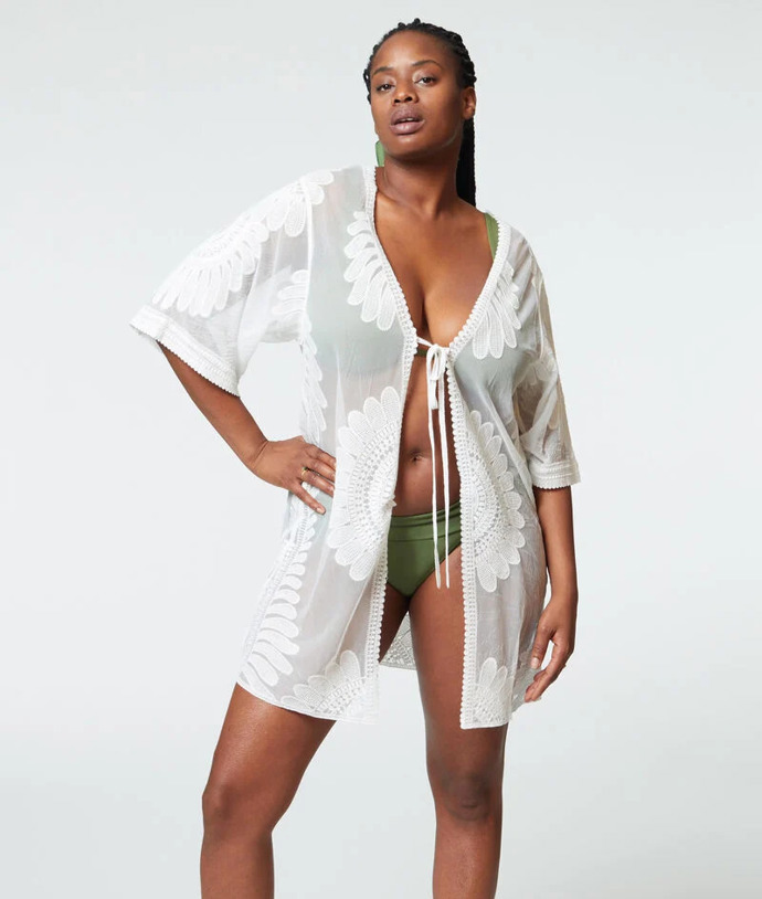 Bílá plážová tunika. Etam PARIS, 1369 Kč