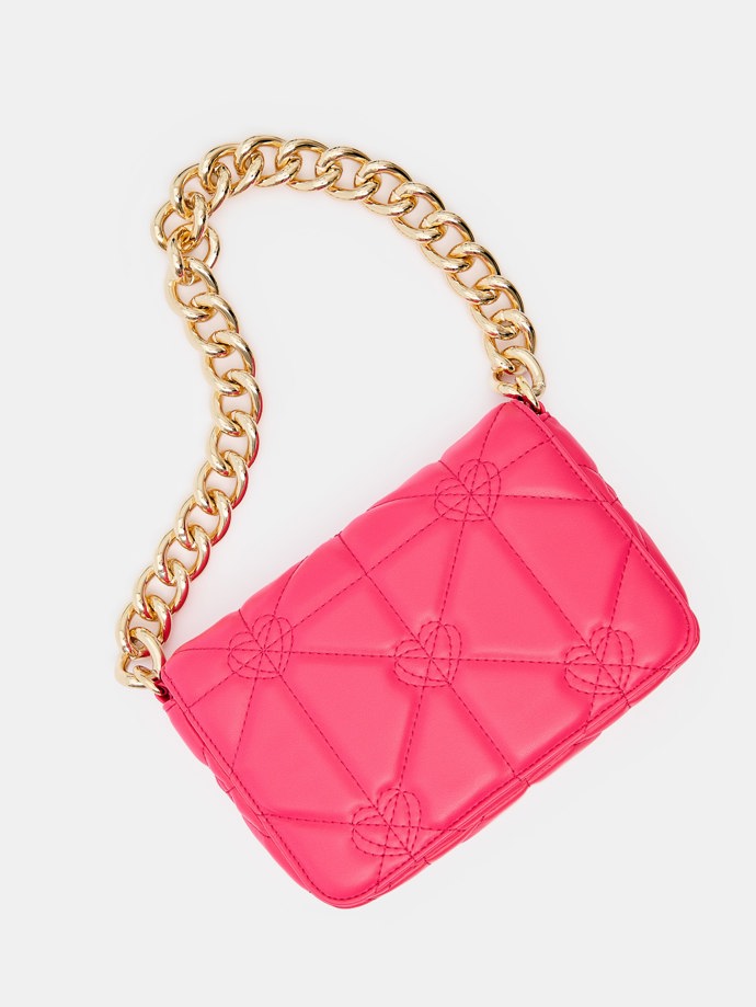 Růžová kabelka s kovovým řetízkem. Mohito, 299 Kč