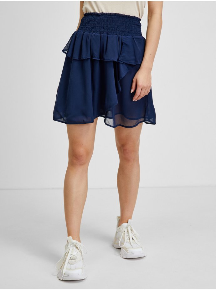 Tmavě modrá sukně s volánem. Pepe Jeans, 1661 Kč