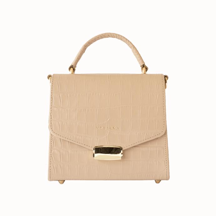 Nadčasová béžová dámská kabelka do ruky. MYBELKA, 2890 Kč