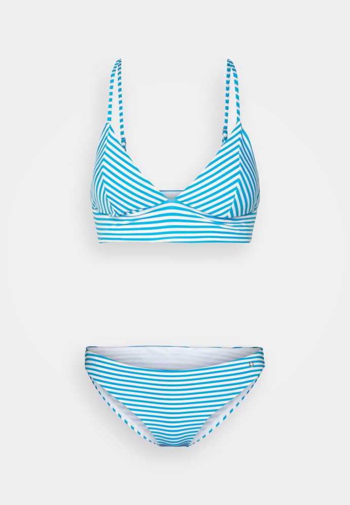 Modré dvoudílné pruhované plavky. ONLY, 648 Kč