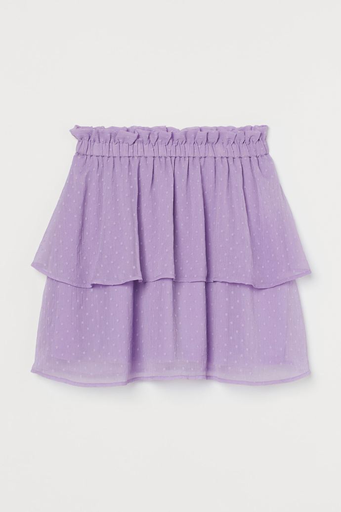 Fialová šifonová sukně. H&M, 599 Kč