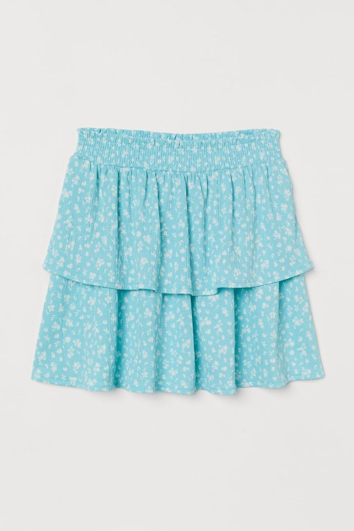 Tyrkysová sukně s volány. H&M, 599 Kč