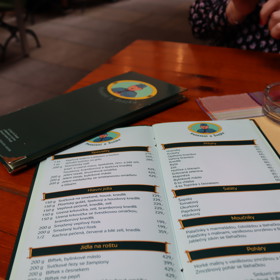 Jídelní lístek restaurace U Švejka nabízí přesně to, co každý turista v Karlových Varech potřebuje po náročném výletu nebo prohýřené noci.