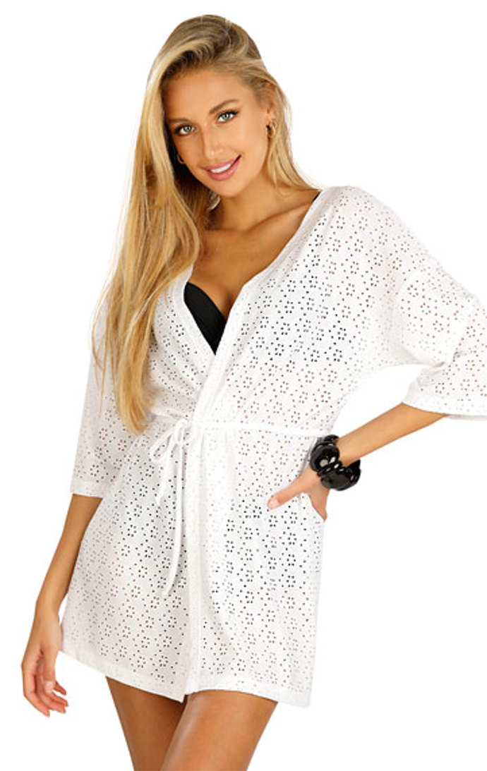 Bílý plážový kardigan. LITEX, 645 Kč