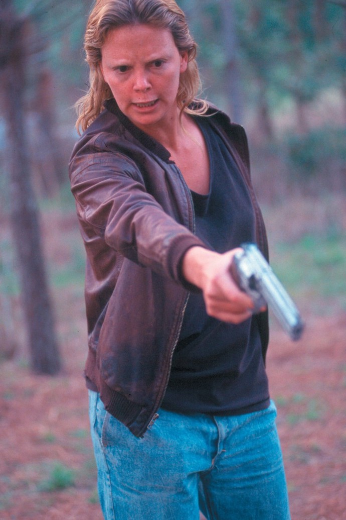 Charlize Theron v roli ve filmu Zrůda.