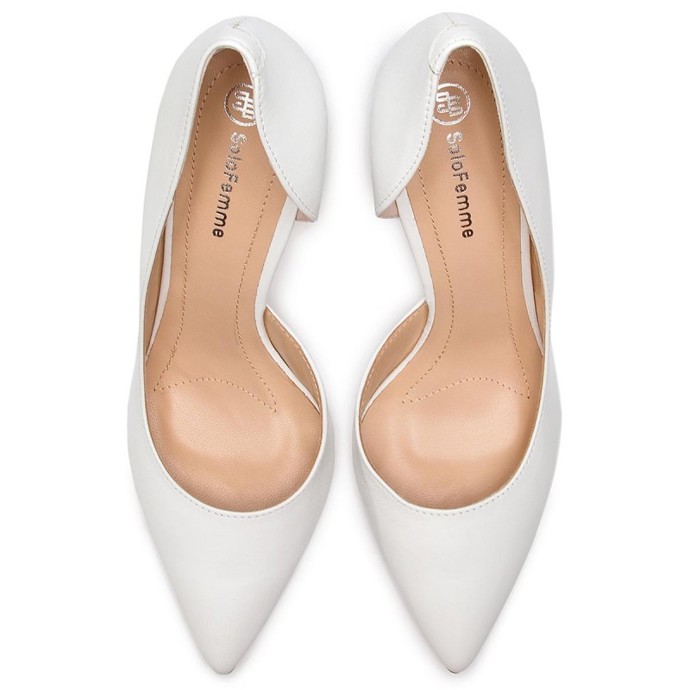 Bílé lodičky do špičky SOLO FEMME. eObuv, 1529 Kč