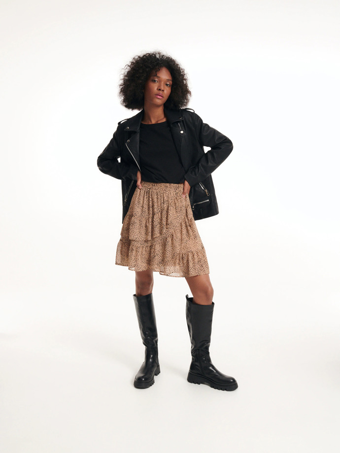 Béžová šifonová sukně. RESERVED, 399 Kč. 