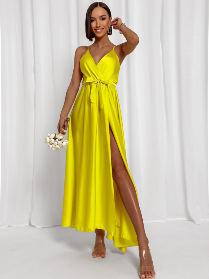 Žluté elegantní dlouhé šaty Fairytale. Erika Fashion, 850 Kč