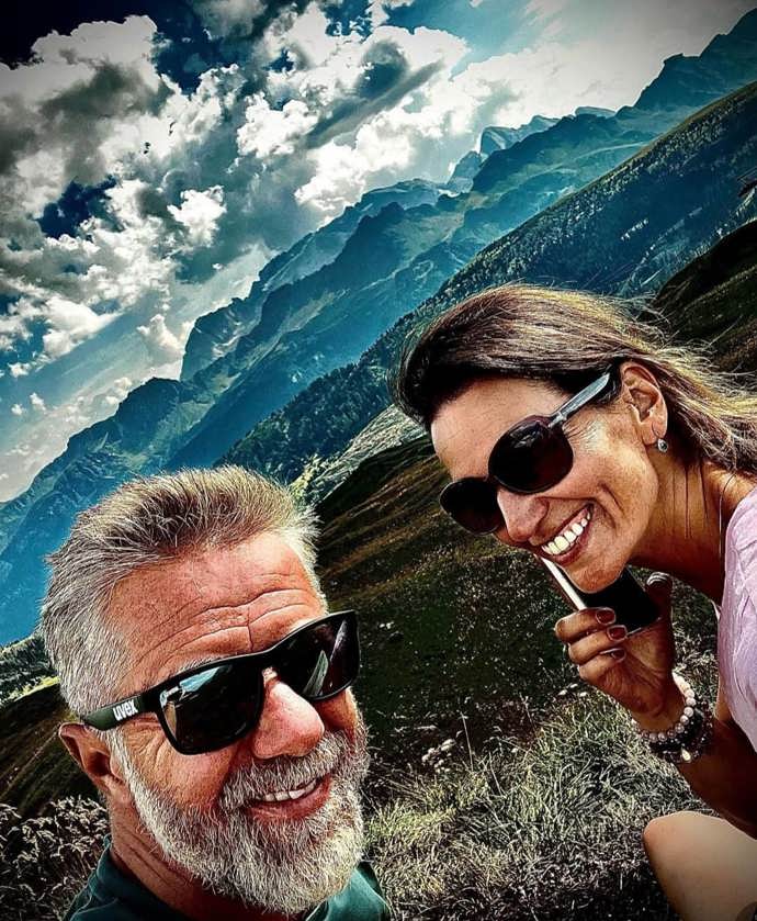 Jiří Langmajer a Adéla Gondíková letos tráví dovolenou v Dolomitech.