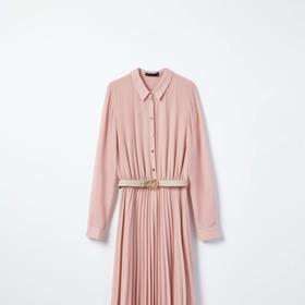 Růžové košilové šaty s páskem. MOHITO, 699 Kč