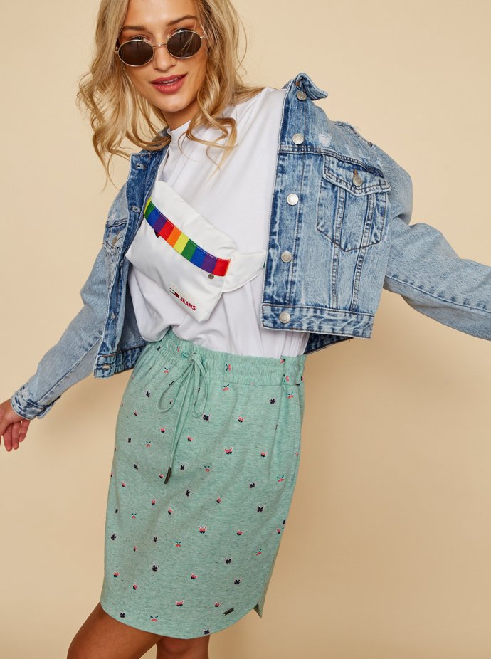 Zelená vzorovaná sukně. ZOOT.lab, 223 Kč. 