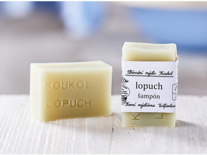 Veganský 100% rozložitelný tuhý šampon s vůní rozmarýnu. Mýdlárna Koukol, 135 Kč