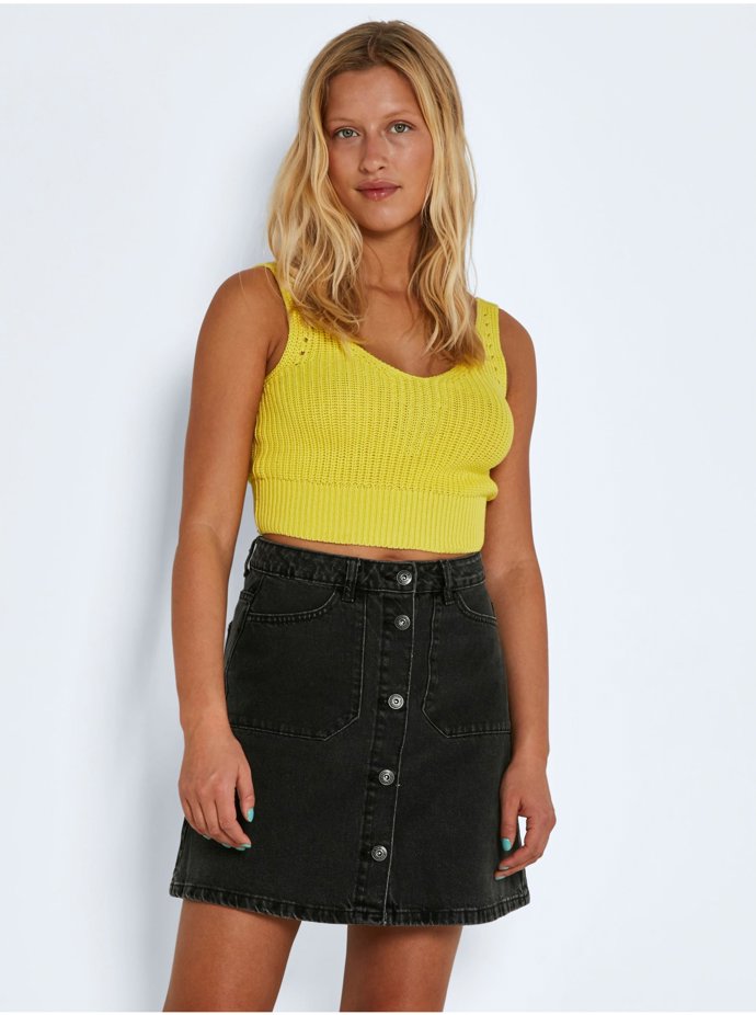 Tmavě šedá džínová sukně. Noisy May, 471 Kč. 