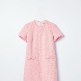 Světle růžové tvídové šaty. MOHITO, 299 Kč