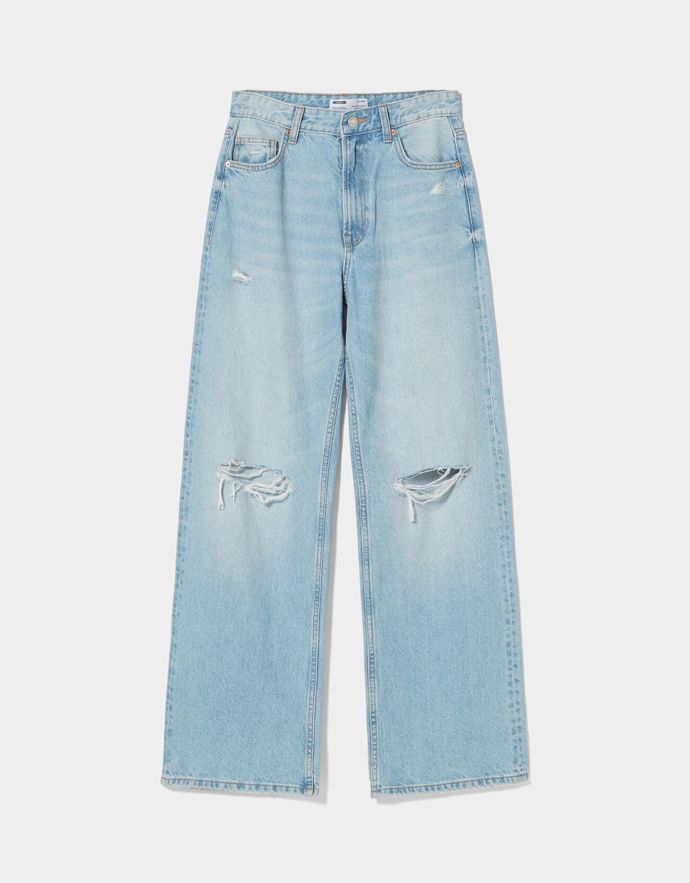Široké džíny. Bershka, 299 Kč