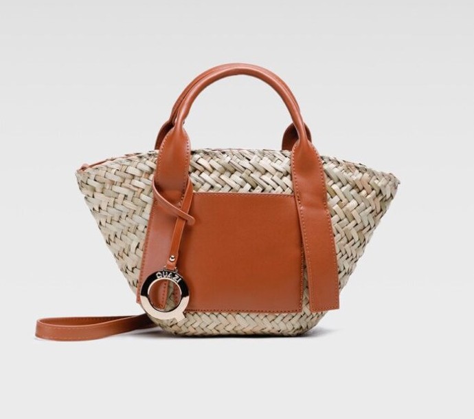 Béžovo-hnědý košík do ruky. Quazi, CCC, 815 Kč