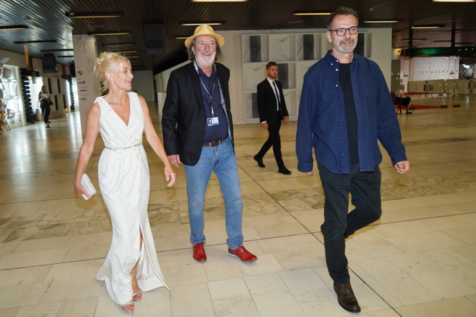 Veronika Žilková byla setkáním s Bolkem Polívkou nadšená a bylo znát, že si stále mají co říct.