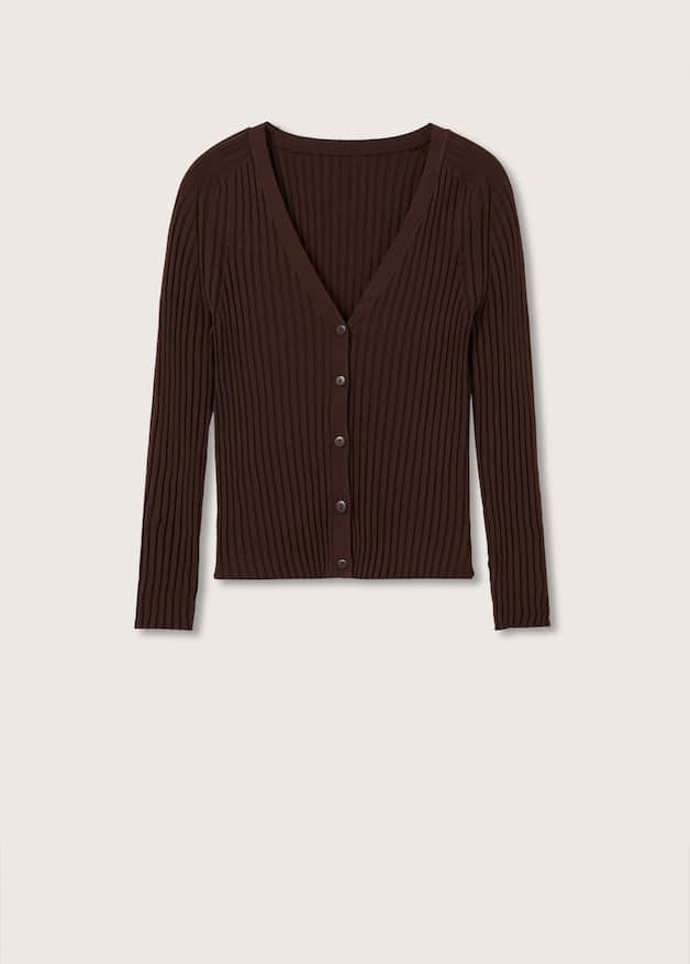 Žebrovaný kardigan. Mango, 399 Kč