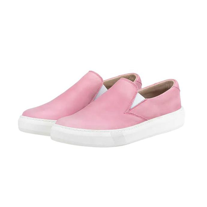Minimalistické růžové slip on boty z kvalitní kůže pro všechny příležitosti. VASKY, 2399 Kč