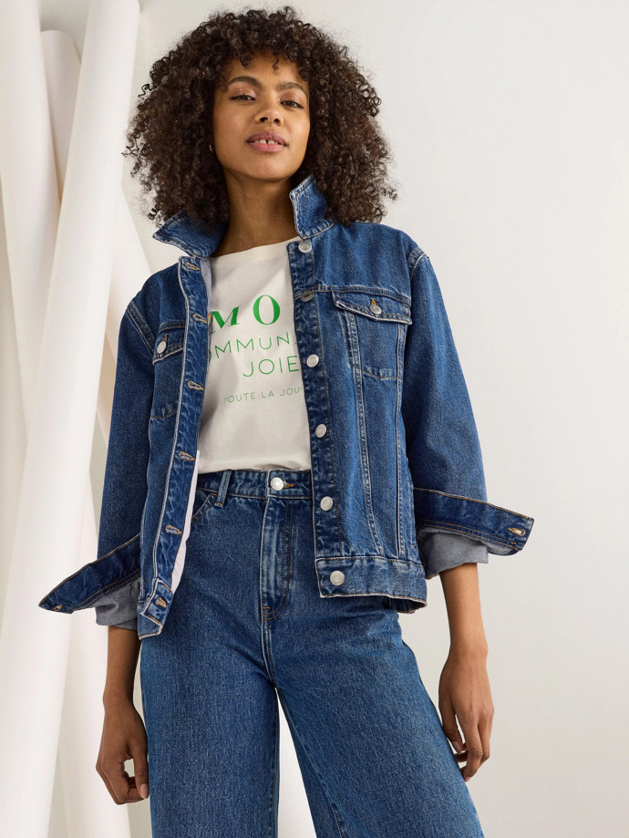 Dámská džínová bunda. Lindex, 1299 Kč. 