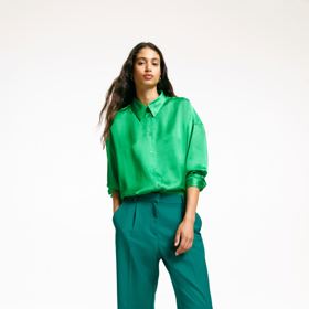 Elegantní zelené kalhoty. H&M, 799 Kč