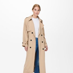 Oversized béžový trenčkot ONLY. UrbanStore, 1359 Kč