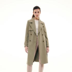 Světle olivový klasický trenčkot. RESERVED, 1599 Kč