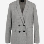 Světle šedé dámské kárované sako METROOPOLIS by ZOOT.lab, 1399 Kč