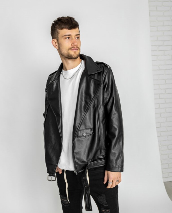 Černá kožená bunda. Stylovej, 2990 Kč