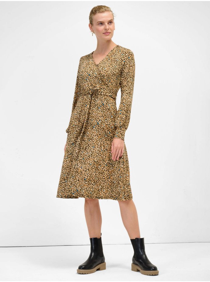 Žluté vzorované šaty se zavazováním. ORSAY, 719 Kč