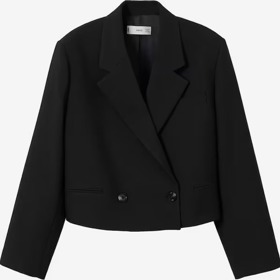Černé cropped sako. MANGO, 1279 Kč
