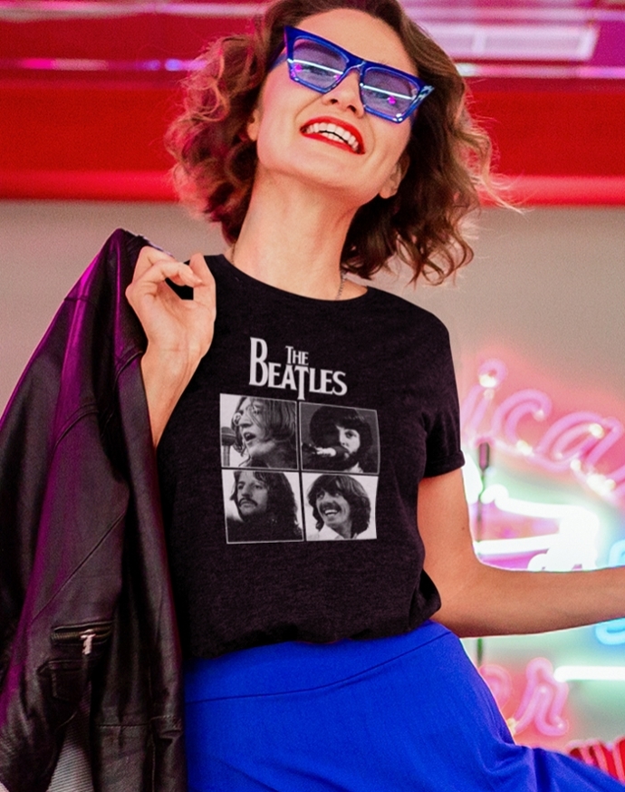 Dámské tričko s kapelou The Beatles. BEZVATRIKO, 399 Kč