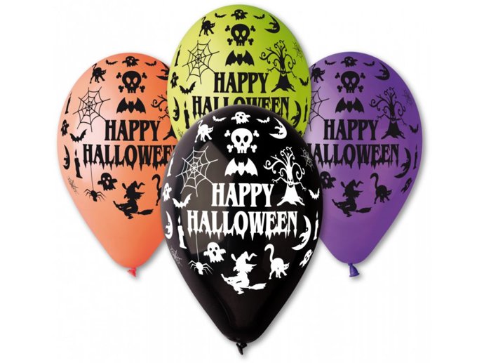 Barevné balónky udělají atmosféru na každé party, co teprve ty strašidelné. Vyzdobeno.cz, kus za 8 Kč