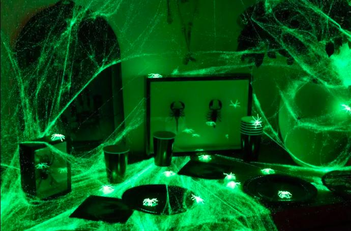 Svítící pavučina Tarra pyrotechik rozhodně dodá interiéru strašidelného ducha. Mall.cz, 169 Kč