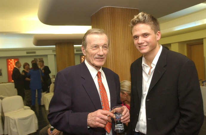 Ondřej Gregor Brzobohatý s otcem Radoslavem na snímku z roku 2004. 