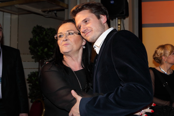 Ondřej s matkou Hanou Gregorovou. 