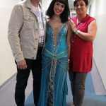 Kamila Nývltová jako Kleopatra se svými rodiči.