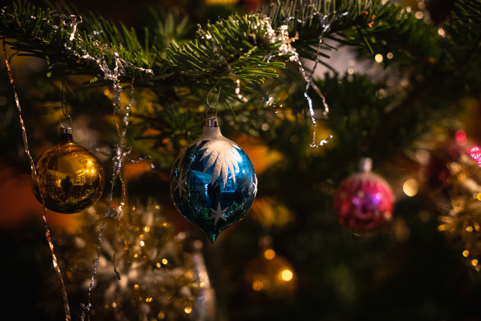 V severních Čechách se zdobilo hlavně ručně vyráběnými baňkami z Jablonexu.