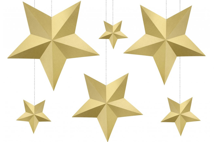 Závěsné papírové ozdoby. Partico, 250 Kč