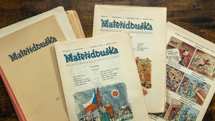 Získali jsme unikátní Mateřídoušku z let 1948/49, kdy v časopisu pro děti začala úřadovat komunistická propaganda.