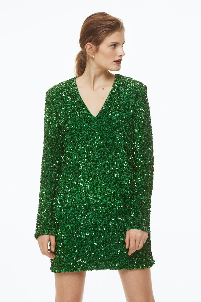 Zelené smaragdové šaty H&M, 1 299 Kč