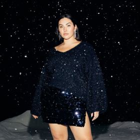 Krátká třpytivá sukně H&M, 899 Kč