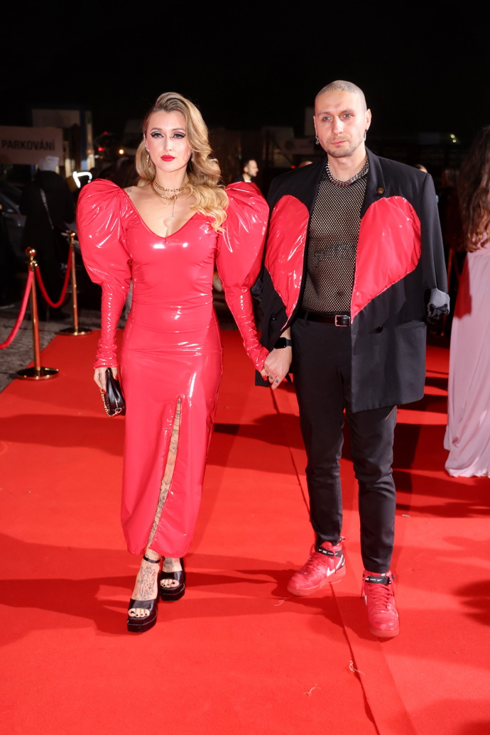 Raperka na České slavíky dorazila s manželem. 