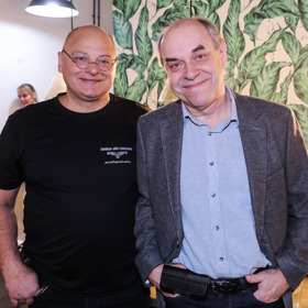 Miroslav Táborský a cimrmanolog Petr Reidinger.