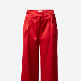 Krásné saténové kalhoty v červené barvě. LeGer, 499 Kč