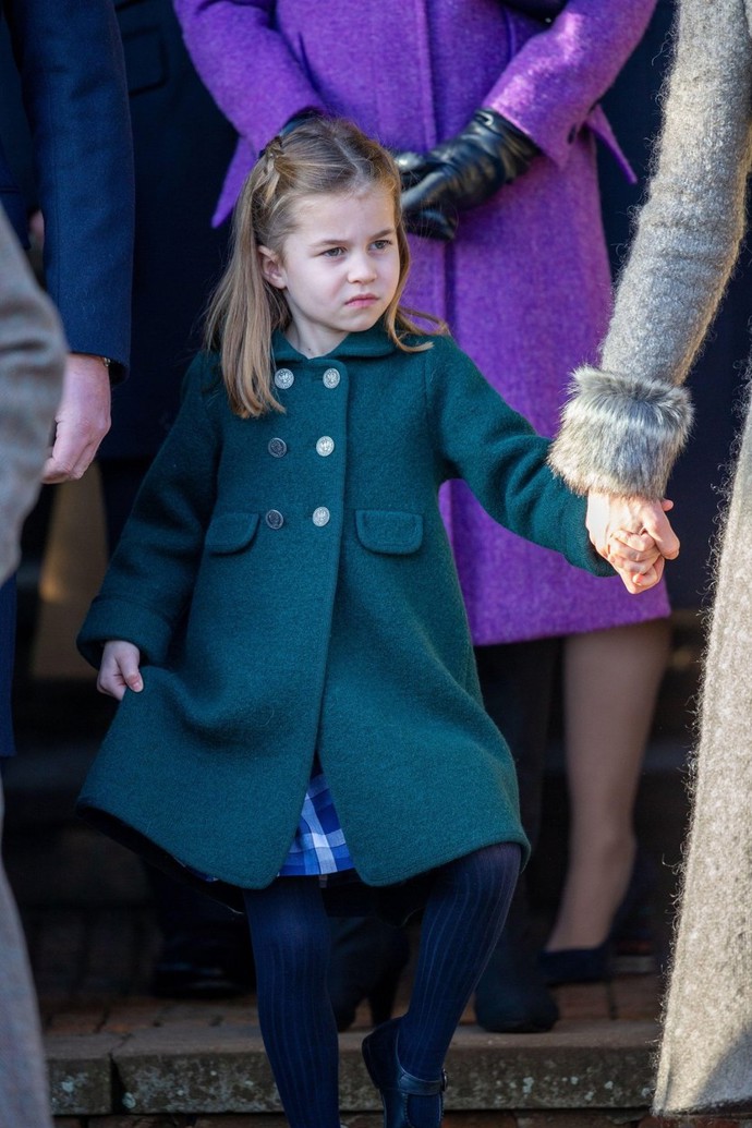 Princezna Charlotte na vánoční procházce.
