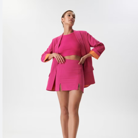 Barevná mini sukně s rozparky. Sinsay, 169 Kč