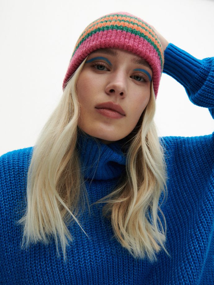 Pruhovaná čepice beanie. Reserved, 159 Kč